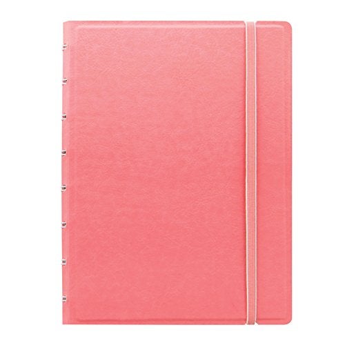 FILOFAX دفتر فيلوفاكس القابل لإعادة التعبئة بألوان الباستيل، A5 (8.25" × 5") وردي - 112 صفحة كريمية قابلة للتحريك - فهرس، جيب وعلامة صفحة (B115053U) - Image 1