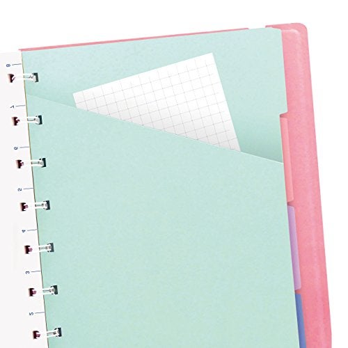 FILOFAX دفتر فيلوفاكس القابل لإعادة التعبئة بألوان الباستيل، A5 (8.25" × 5") وردي - 112 صفحة كريمية قابلة للتحريك - فهرس، جيب وعلامة صفحة (B115053U) - Image 4