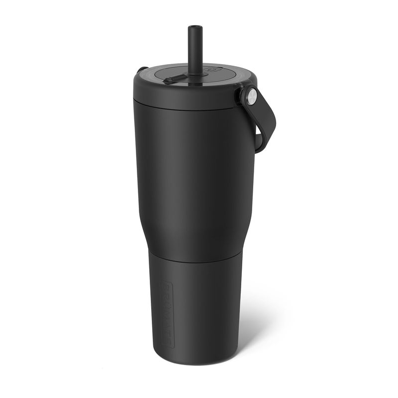 BrÃ¼Mate Resa 35oz 100% Leakproof Travel Tumbler w/Handle & Straw | Flexible SoftSip Straw | Silicone Sleeve for Durability | Stainless Steel | Cup Holder & Travel Friendly Water Bottle (Matte Black) - Image 1
