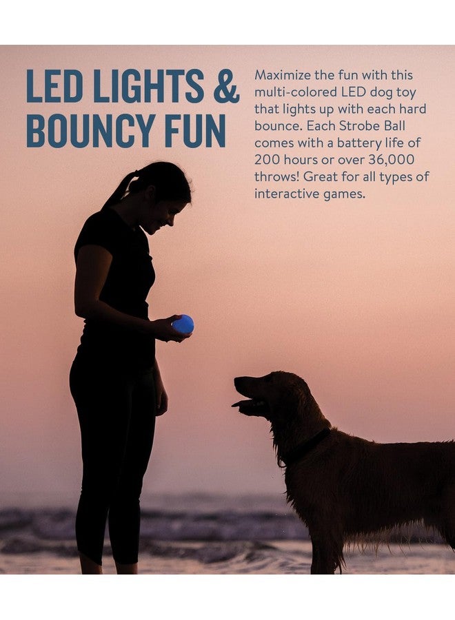 بيتستاجيز لعبة مضغ الكلاب Orbee-Strobe Ball Treat Dispensing، مصنوعة من مادة TPE المتينة الخالية من مادة BPA والرصاص والفثالات للمطاردة والاسترجاع والتدريب ((أزرق (3 بوصات))) - Image 3