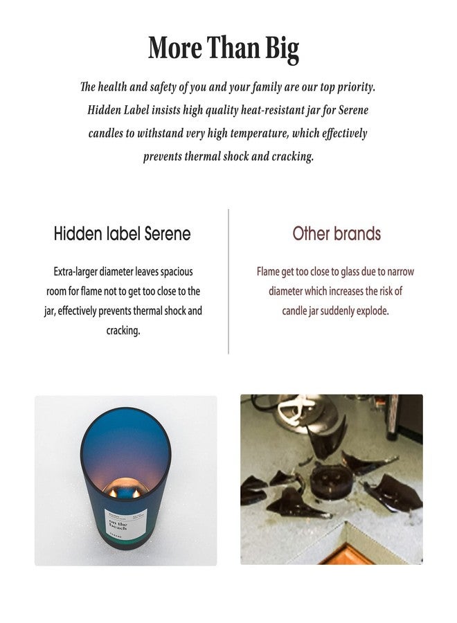 Hidden Label شمعة معطرة كبيرة من هيدن ليبل، برائحة الليمون الصقلي، 30 أونصة، بثلاث فتائل، من مجموعة سيرين، شموع صويا طبيعية بطيئة الاحتراق للمنزل. - Image 5