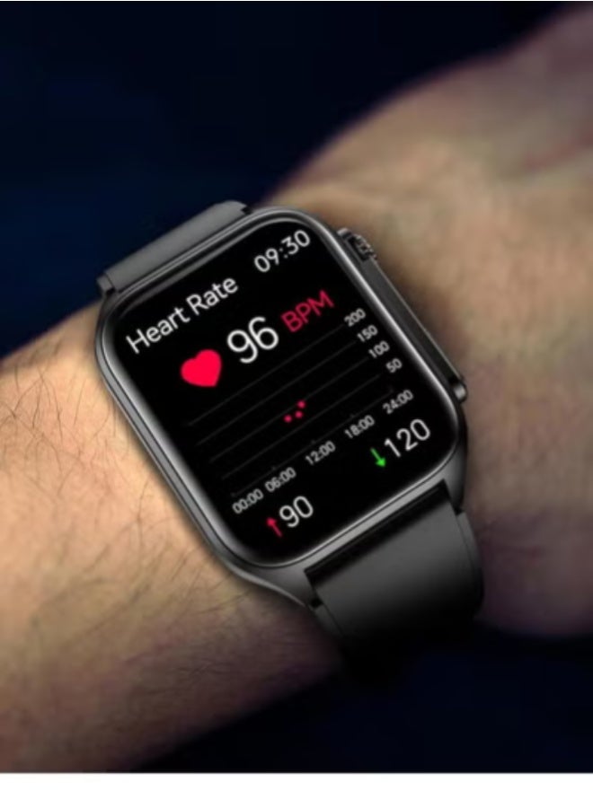 AROAQ Smart Health Monitoring Watch with Glucose Level Tracking, Waterproof Fitness Tracker with Heart Rate, SpO2, BP Monitor, Sleep Tracking & Sports Modes – 1.96" HD Display for Men & Women - Image 4