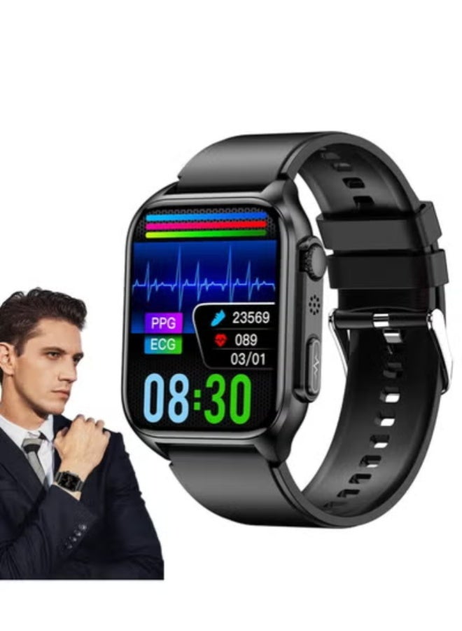 AROAQ Smart Health Monitoring Watch with Glucose Level Tracking, Waterproof Fitness Tracker with Heart Rate, SpO2, BP Monitor, Sleep Tracking & Sports Modes – 1.96" HD Display for Men & Women - Image 1