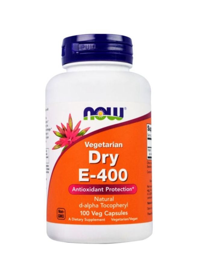 Now Foods Dry E-400 Dietary Supplement - 100 Capsules - Image 1