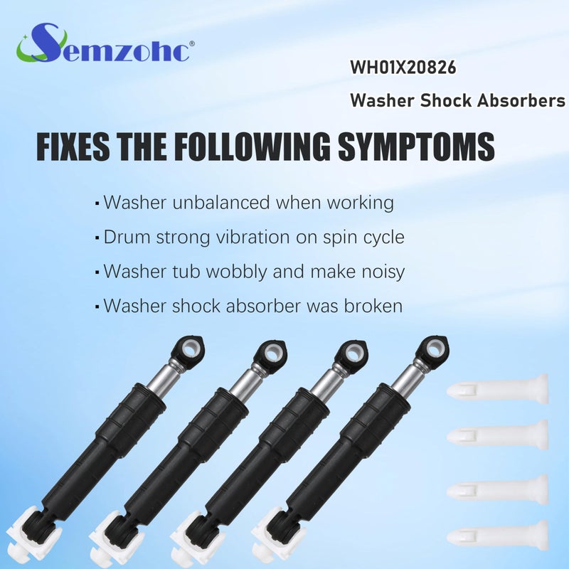 Semzohc Wh01X20826 Washer Shock Absorber Kit Fit For Ge Washer Damper Shock Replaces Wh01X10343 Ap4265856 Wh01X10385 Wh01X10425 Ah1482318 Ea1482318 Wh01X10260 Ps1482318 - With 4 Shocks And 4 Pins - Image 3