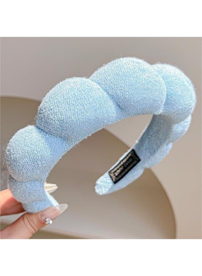 Spa Headband for Face Washing & Makeup, Skincare Hair Band with Wrist Wash Bands and Hair Clips - Image 2