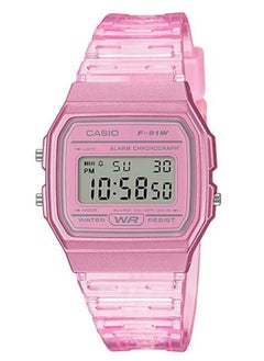 CASIO Casio Watch for Unisex F-91WS-4DF Digital Resin Band Pink  - Image 1