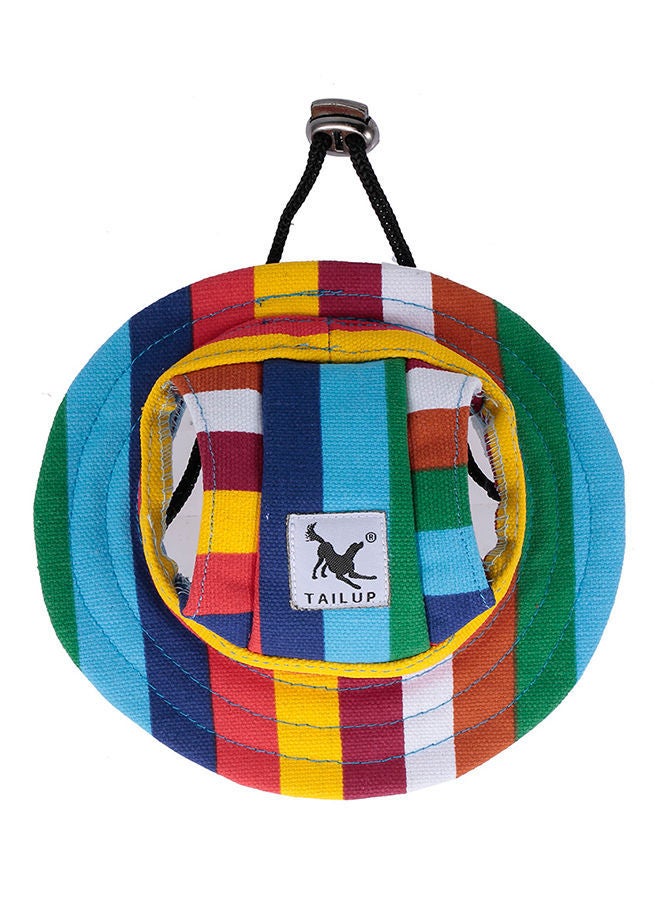 NIBEMINENT Round Brim Dog Hat Canvas Sun Cap Multicolour S - Image 1