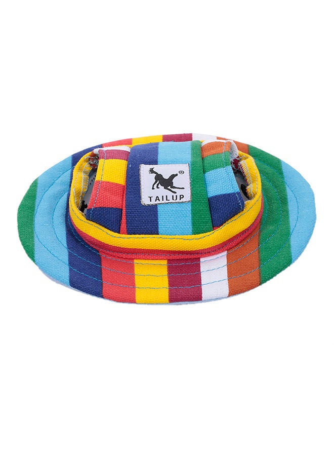 NIBEMINENT Round Brim Dog Hat Canvas Sun Cap Multicolour S - Image 2