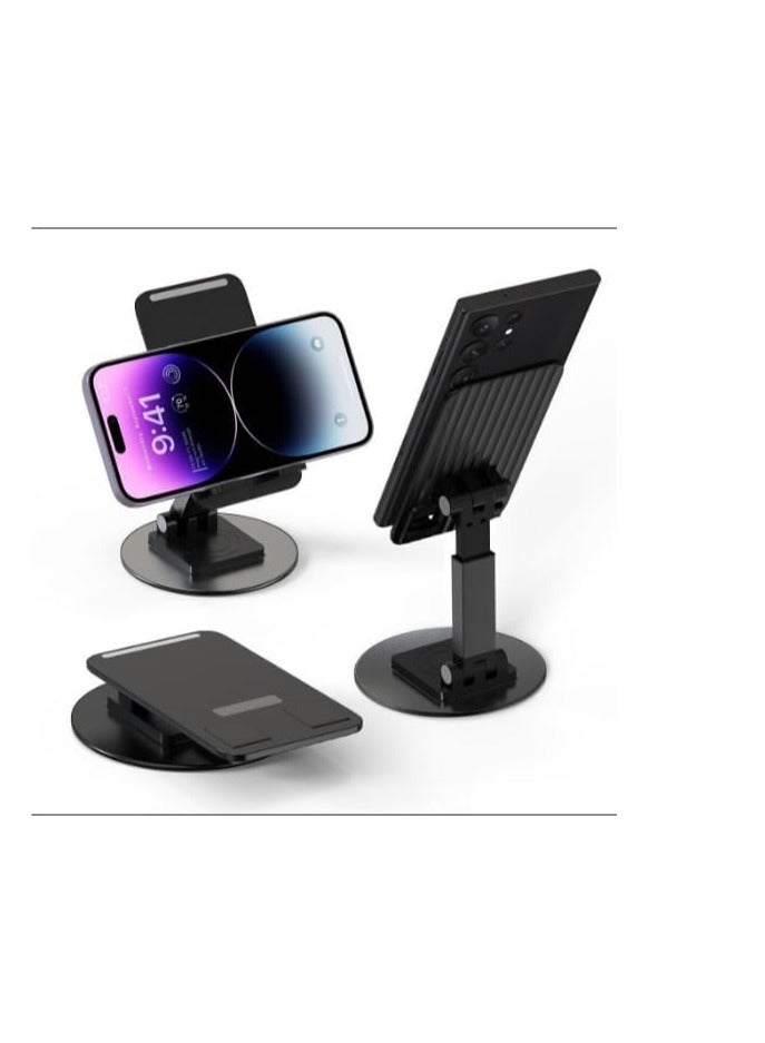 general Folding 360-Degree Rotatable Lifting Desktop Holder – Sturdy Aluminum Alloy Stand, Adjustable Height  Angle, Portable  Lightweight for Laptop, Tablet, Smartphone, and More - Image 3