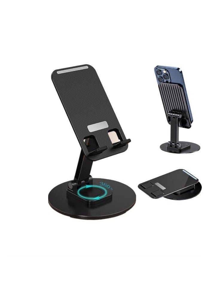 general Folding 360-Degree Rotatable Lifting Desktop Holder – Sturdy Aluminum Alloy Stand, Adjustable Height  Angle, Portable  Lightweight for Laptop, Tablet, Smartphone, and More - Image 4