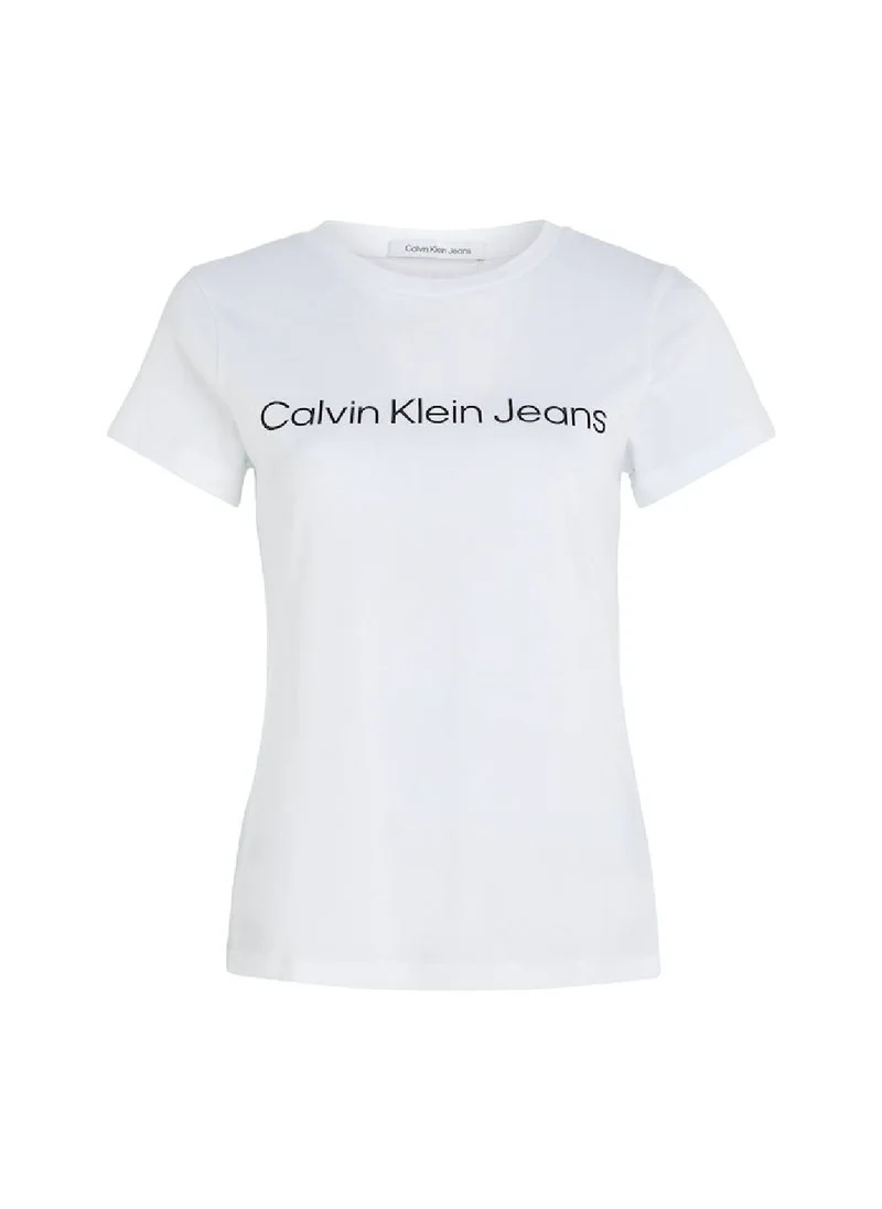 Calvin Klein Jeans Calvin Klein Jeans Women's T-Shirt - Casual Tops - Cotton , White