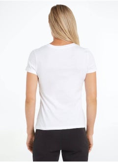 Calvin Klein Jeans Calvin Klein Jeans Women's T-Shirt - Casual Tops - Cotton , White  - Image 3