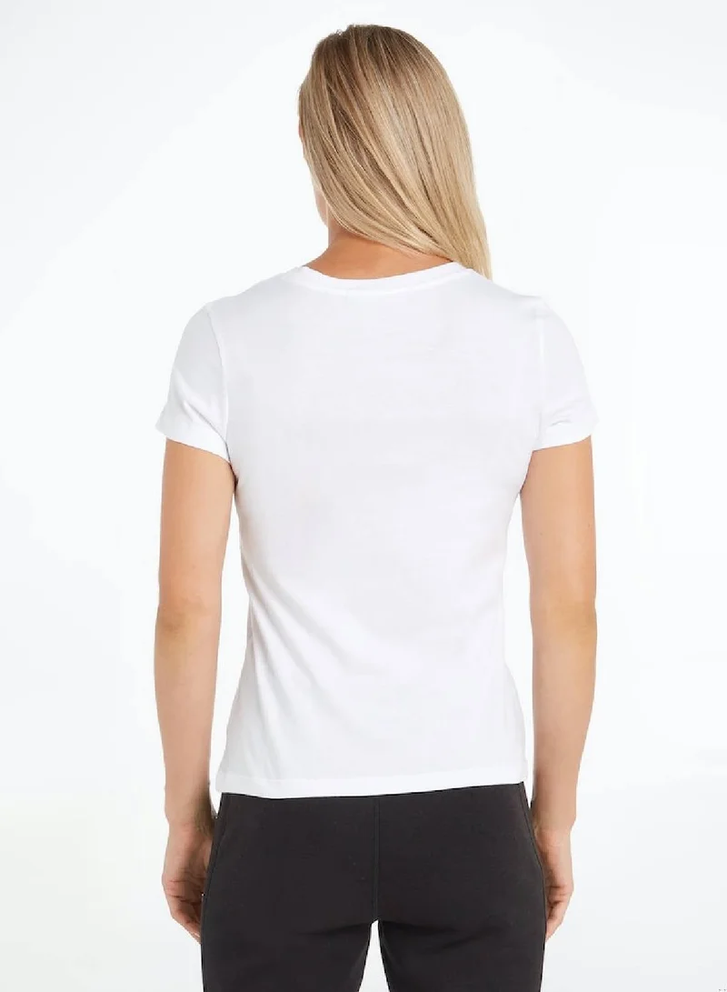 Calvin Klein Jeans Bright White Logo T-Shirt for Women | Best Price UAE