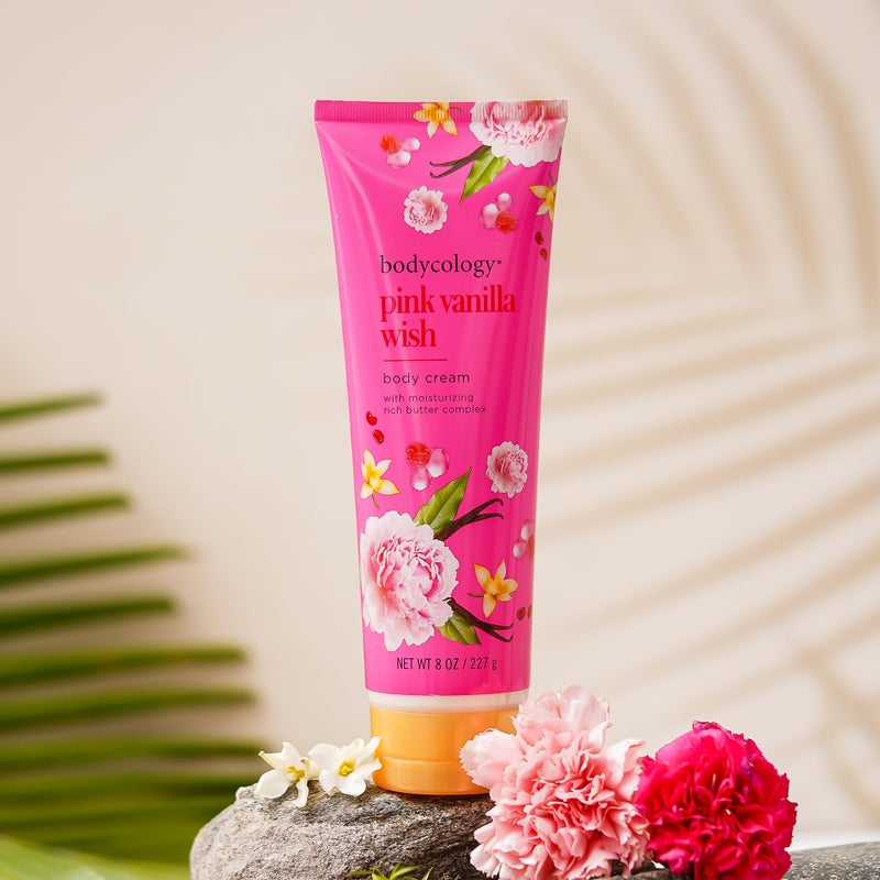 Bodycology كريم الجسم من بوديكولوجي بزبدة الشيا، رغبة الفانيليا الوردية، 8 أونصات - Image 4