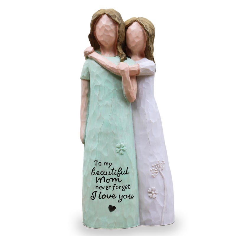 AcowSpt Gifts for Mom, Birthday Gifts for Mom from Daughter, Sculpted Hand-Painted Figurine (Green) - Image 1