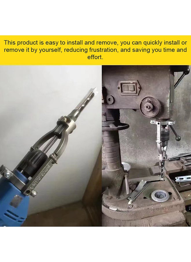 Generic - Square Mortise Chisel Tool Holes Drilling Fixed Bracket Hand Drill Table Drill Dual-use Bracket Woodworking Tenoning Tool - Image 1