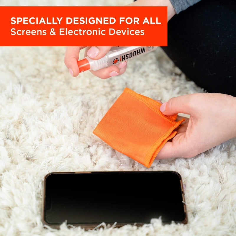 WHOOSH! Eye Glasses Cleaner Spray with Microfiber Cloth - 8 ml Travel Size - Image 2