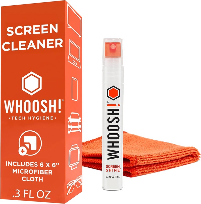 WHOOSH! Eye Glasses Cleaner Spray with Microfiber Cloth - 8 ml Travel Size - Image 1