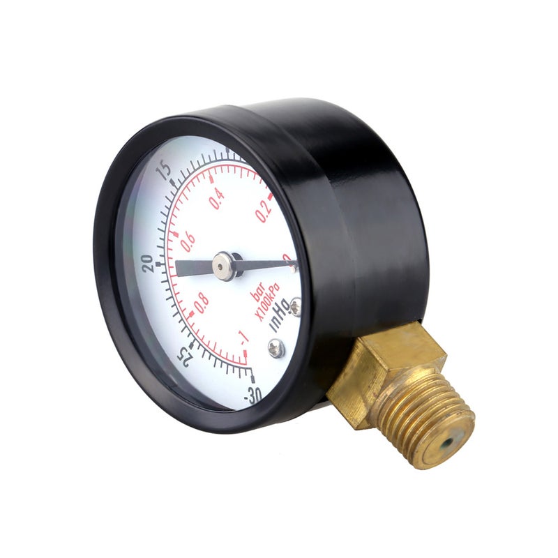 Utility Vacuum Pressure Gauge for Air Compressor Water Oil Gas 0-30HG - Image 3