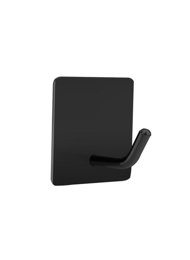 Rahalife - Stainless Steel Sticky Hook Kitchen Bathroom Multi-functional Wall Mount Black - 4.5x4.5x3 cm - Image 1
