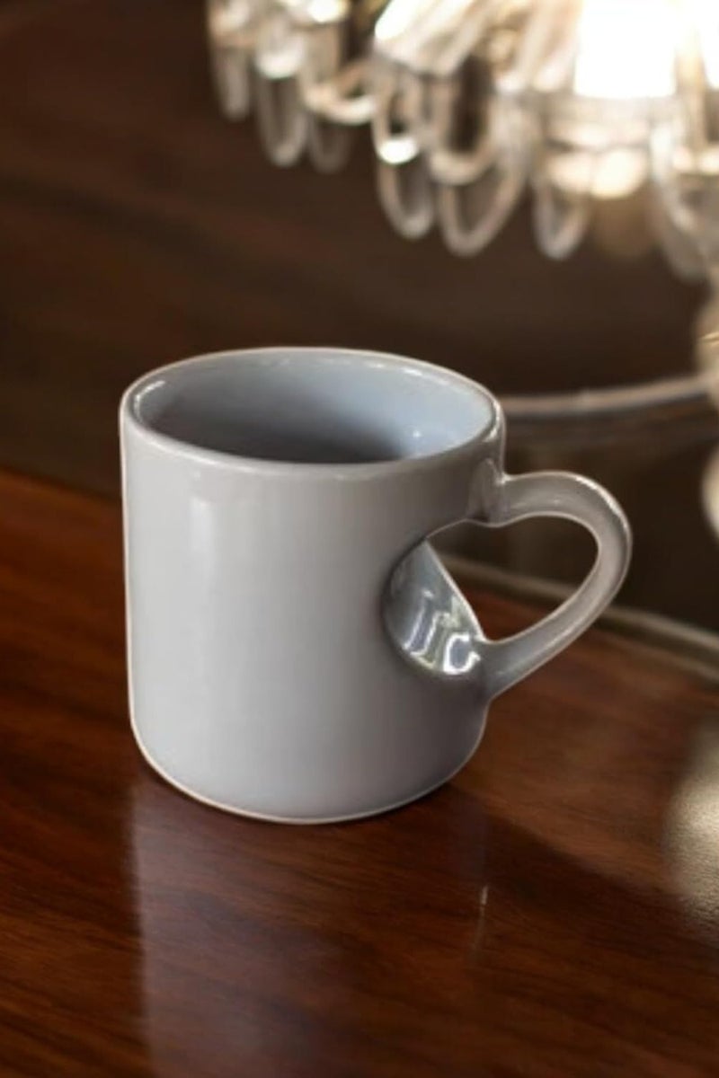 كوب قهوة بمقبض على شكل قلب، 350 مل، تصميم مضحك، طباعة على الوجهين - Image 2