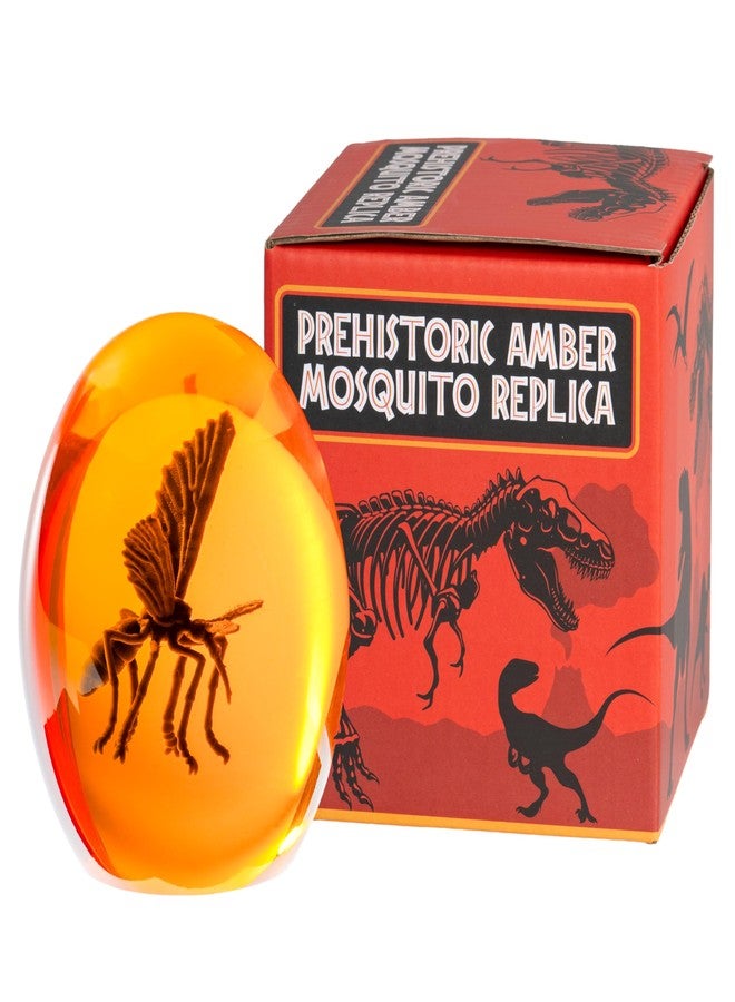 Costume Agent Prehistoric Mosquito in Amber Replica Resin Dinosaur Collectible 3D Unique Paperweight & Halloween Prop - Image 1