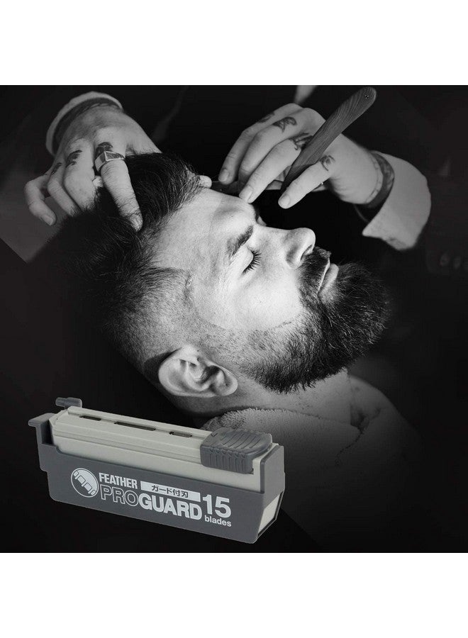 Feather Eather Artist Club Proguard Razor Blades (3 Pack Of 15) Single Straight Edge Razor Blades With Guard Refills For Shaving For Men & Barbers - Image 4