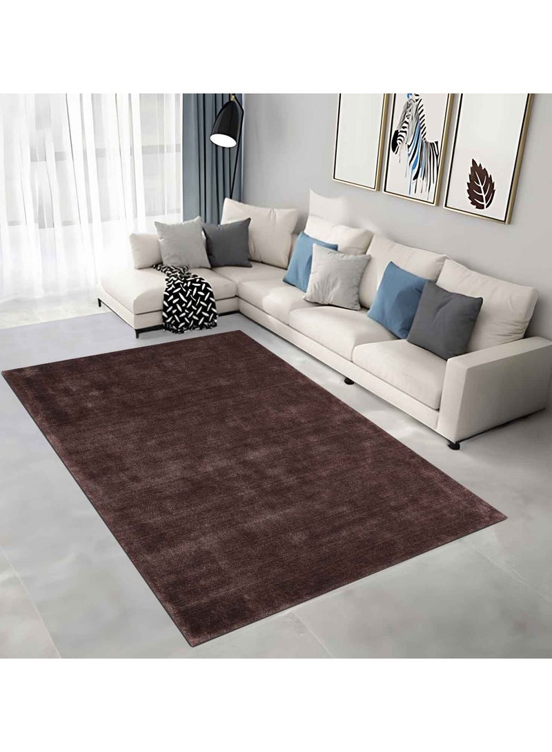 TULIP -100% BAMBOO SILK RUG- 200X300 CM- BROWN - Image 1