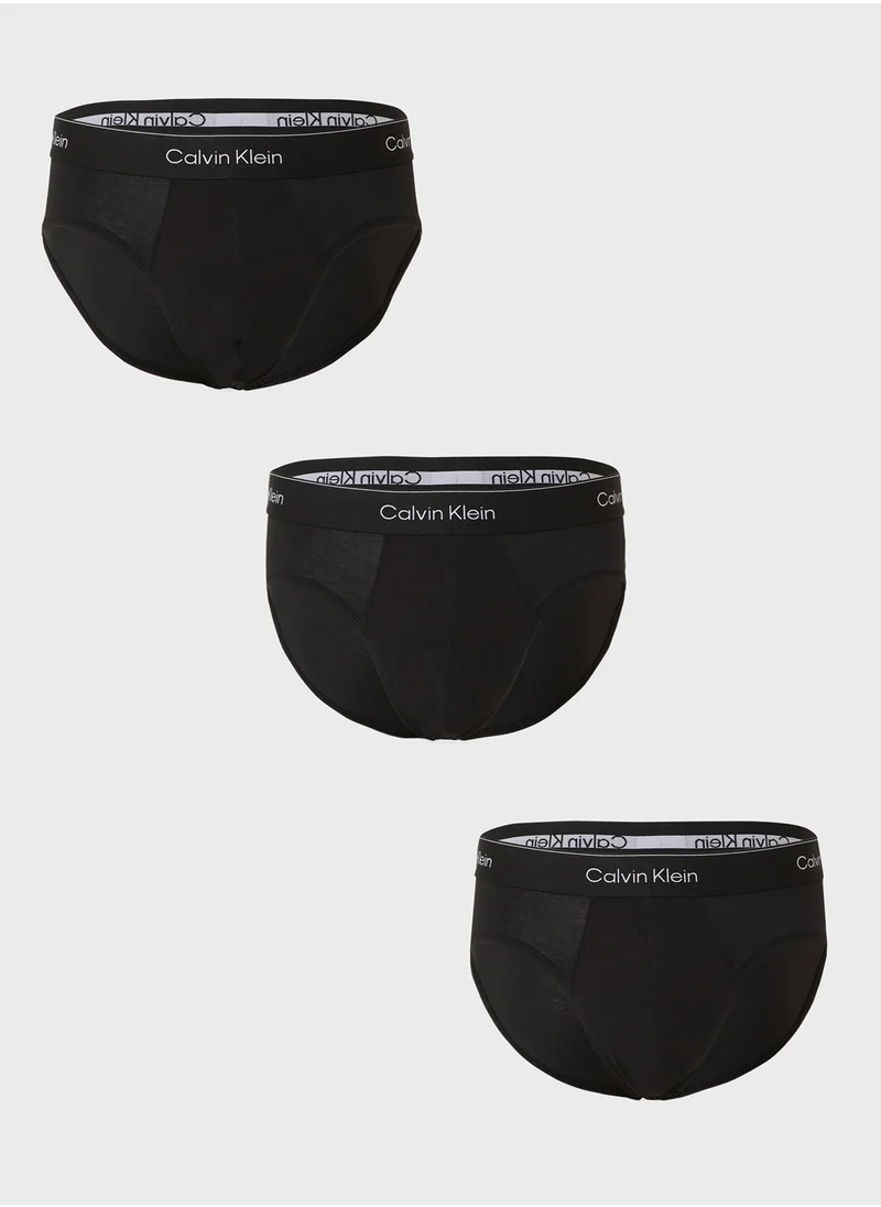 كالفن كلاين 3 Pack Logo Hip Briefs