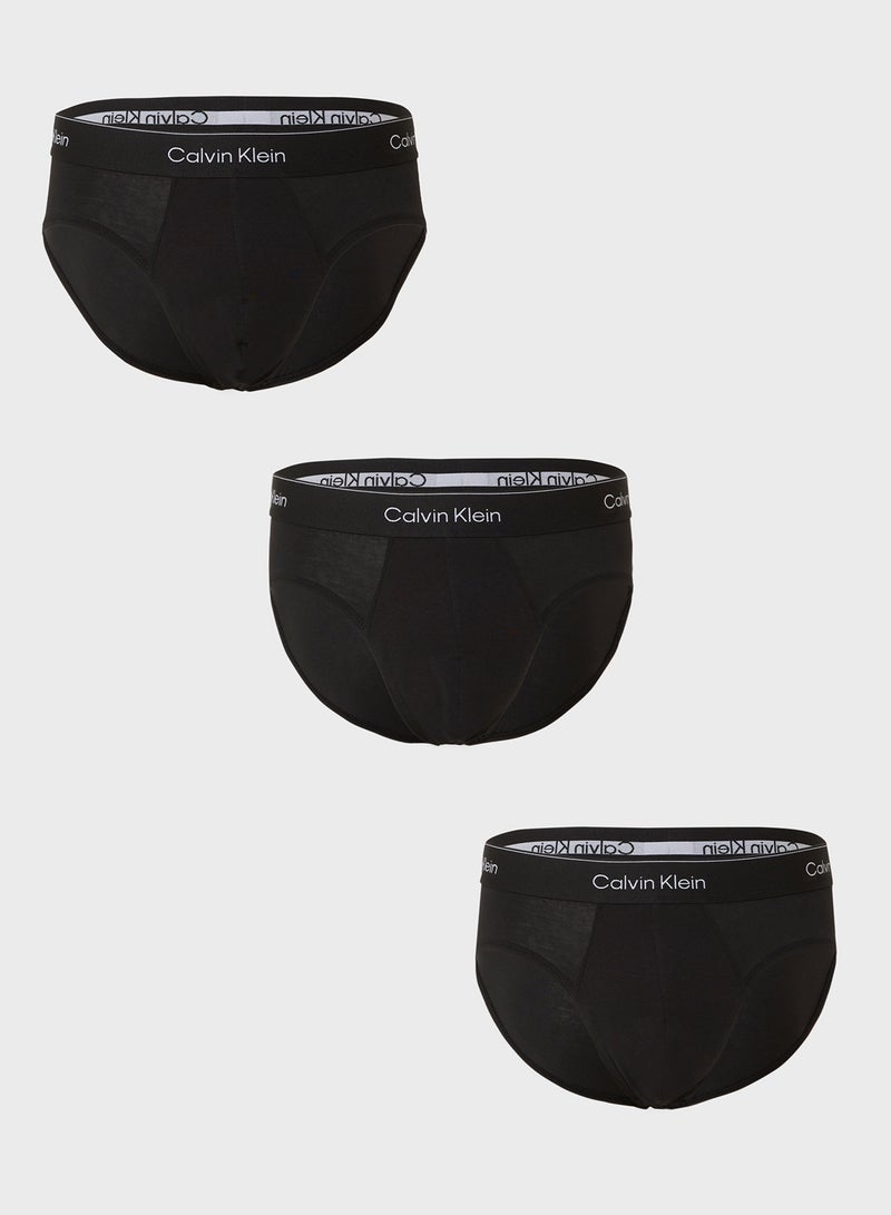 CALVIN KLEIN Icon Cotton Stretch Hip Brief - 3 Pack  - Image 1