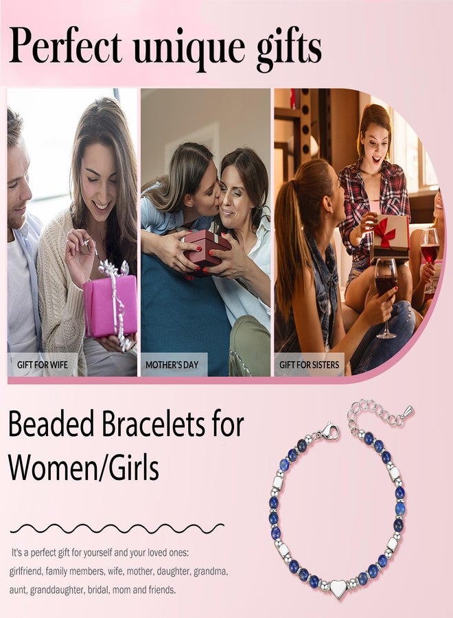 Btysun Mothers Day Gifts for Daughter, Bonus Daughter Bracelet Beaded Bracelets for Women Trendy Stuff Stocking Stuffers for Teens Adjustable Gemstone Bracelet Birthday Christmas Jewelry - Image 5