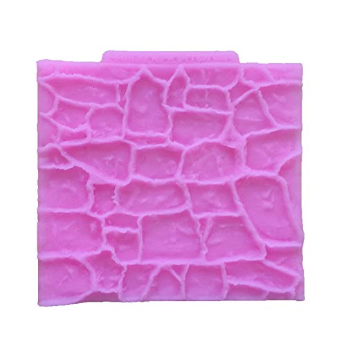 HengKe 2 Pieces Rock Texture Silicone Lace Mold  Food Grade Cake Molds  Candy  Icing  Biscuit Decor  Chocolate Polymer Clay Fondant Snow Cake Decorating Supplies - Image 1