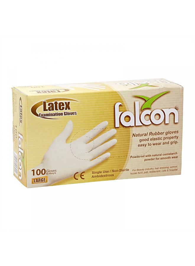 Falcon 100-Piece Disposable Gloves Set White - Image 1