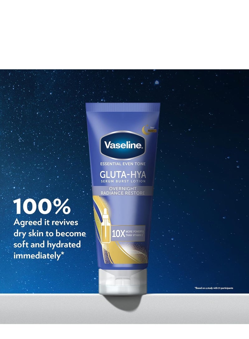 فازلين لوشن فازلين جلوتا-هيا سيروم بيرست، لاستعادة إشراقة البشرة طوال الليل، مع تقنية جلوتاجلو، وحمض الهيالورونيك والكولاجين، أقوى بعشر مرات من فيتامين سي، 200 مل - Image 2