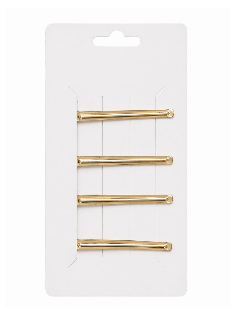 4-Piece Gold Hair Clips Set – Elegant Metal Bobby Pins - Image 2