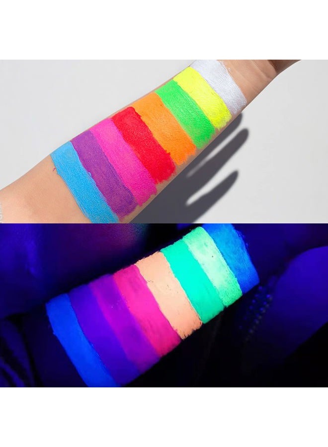 MAEPEOR Neon Liquid Eyeliner 8 Colors Matte Eyeliner Waterproof & Smudgeproof Fluorescent Body Face Paint Makeup for Daily Wear and Halloween Christmas (Neon, Set 0801) - Image 2