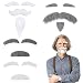 HaiFafafaing 4 Sets Fake Mustache White Grey Fake Beard Self Adhesive Old Man Stick on Mustache Moustache and Eyebrows for Men Women Costume Party Carnival Pretend - Image 2