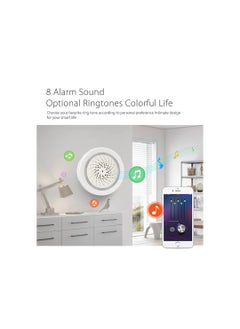 Y&D Smart Wi-Fi Siren Alarm, Wireless Burglar Alarm with Sound and Light, 100dB Sounder, Tuya App Control, No Hub Required, for House, Apartment, Compatible Alexa, Google Assistant(1 Pack)  - Image 2