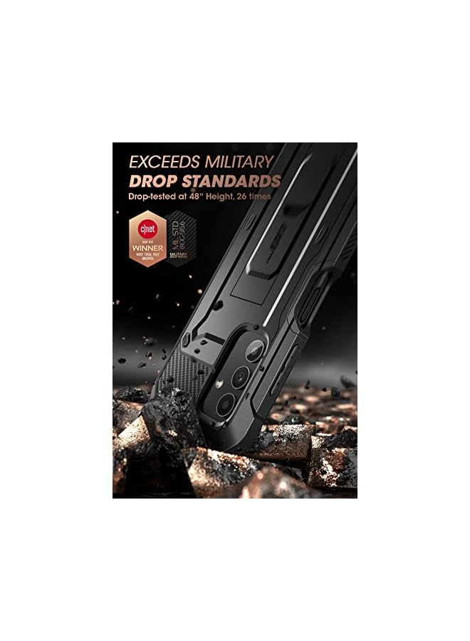 سوبكيس حافظة سلسلة Unicorn Beetle Pro لهاتف Samsung Galaxy A13 4G / 5G (2021)، حافظة متينة لكامل الجسم وحافظة بمسند مع واقي شاشة مدمج (أسود) - Image 3