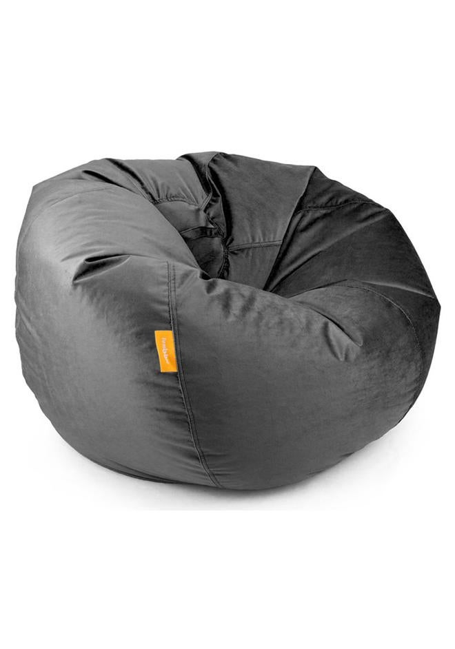 Jumbble Suede Bean Bag with Filling | Ultimate Indoor Lounging Chair for All Ages | Velvet Soft Fabric | Filled with Polystyrene Beads(Kids, Black)45 X 70 X75cm - Image 1