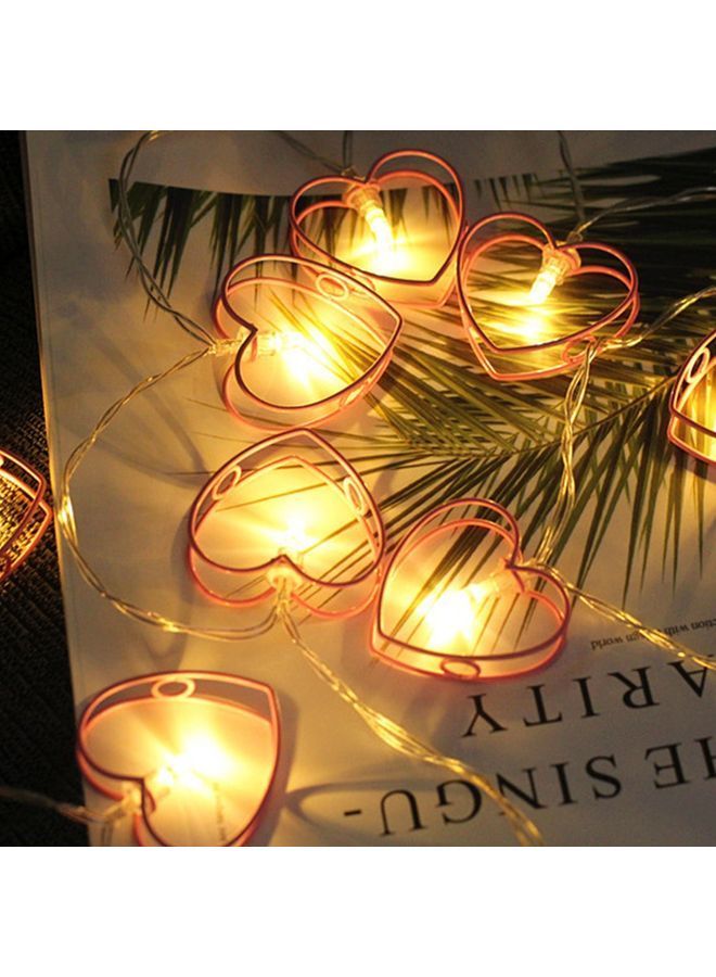 نيبمينينت شريط إضاءة مكون من 10 مصابيح LED على شكل قلب أبيض دافئ  - Image 2