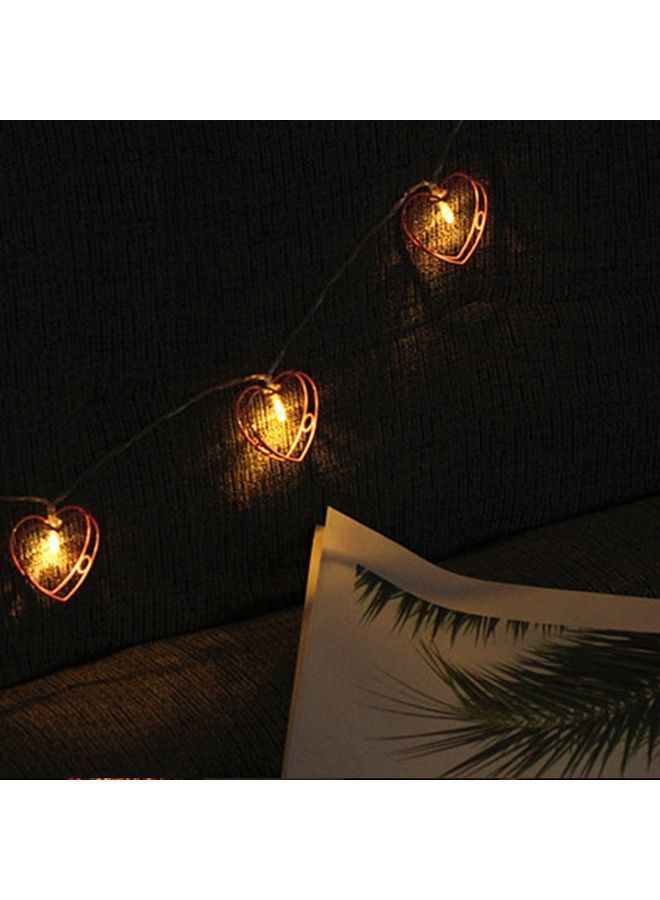 نيبمينينت شريط إضاءة مكون من 10 مصابيح LED على شكل قلب أبيض دافئ  - Image 3