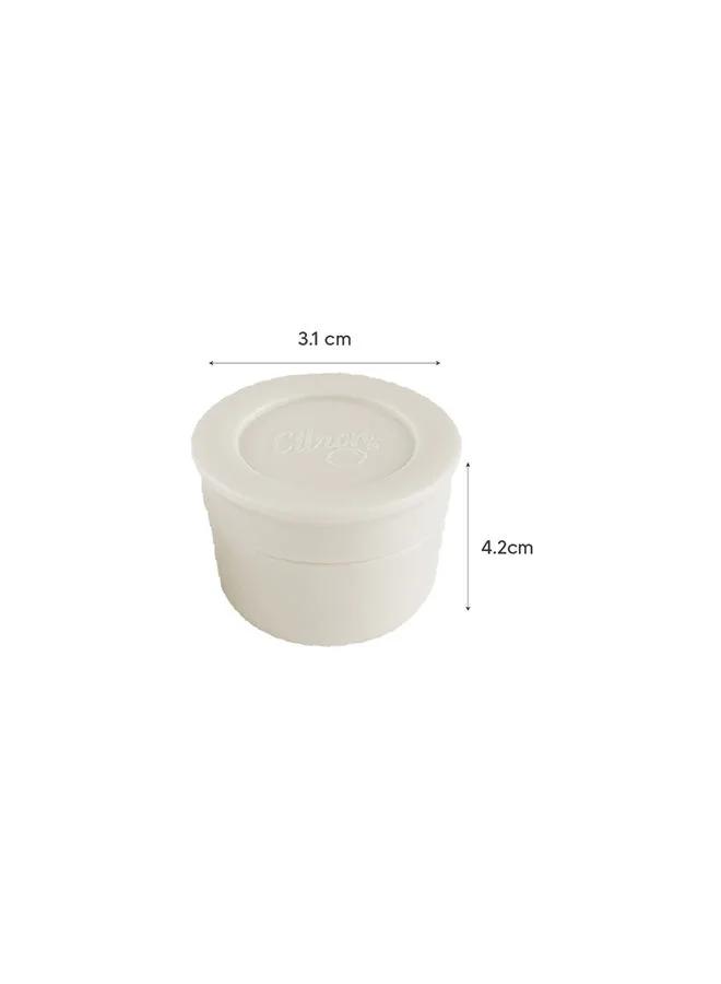 Citron Mini Sauce Container With Lids, Leakproof Dip And Salad Dressing Container, Reusable Sauce Container For Lunch Box - Caramel And Green