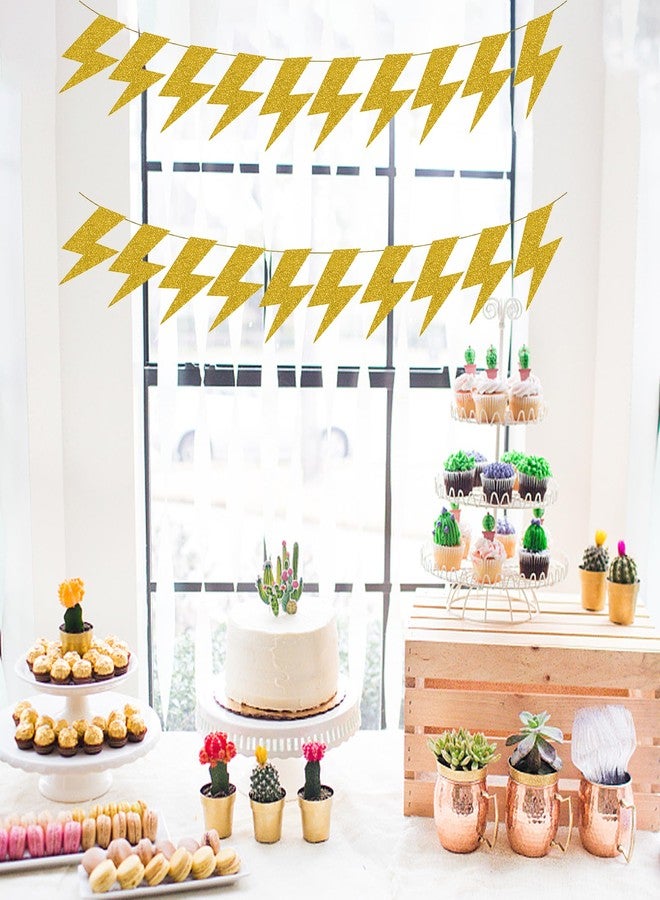 PIBIPAID Lightning bolt Party Banner Decorations,for Flash Weather Birthday Gender reveal Baby shower Party Favors Supplies Favors - Image 3