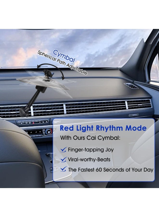 أوشيما طبلة صغيرة وسمبلة للسيارة للفتحات الهوائية، سمبلة مبتكرة للسيارة، إكسسوار داخلي ممتع وعملي لعشاق الموسيقى - Image 4