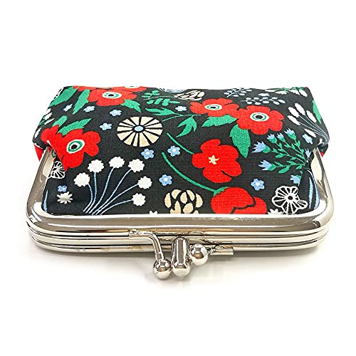 Sanxiner Cute Floral Buckle Coin Purses Vintage Pouch Kiss-lock Change Purse Wallets - Image 4