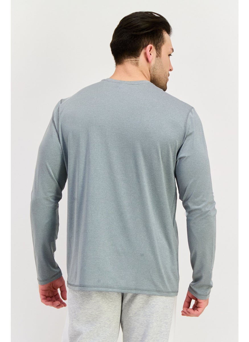 90 Degree By Reflex Men Sportswear Fit Long Sleeve Outdoor Shirt, Grey  - Image 4