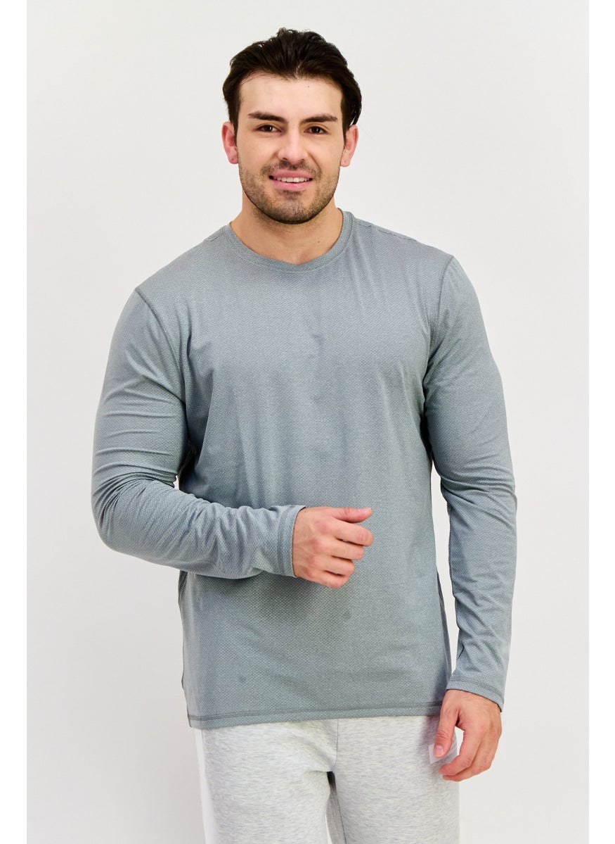90 Degree By Reflex Men Sportswear Fit Long Sleeve Outdoor Shirt, Grey  - Image 1