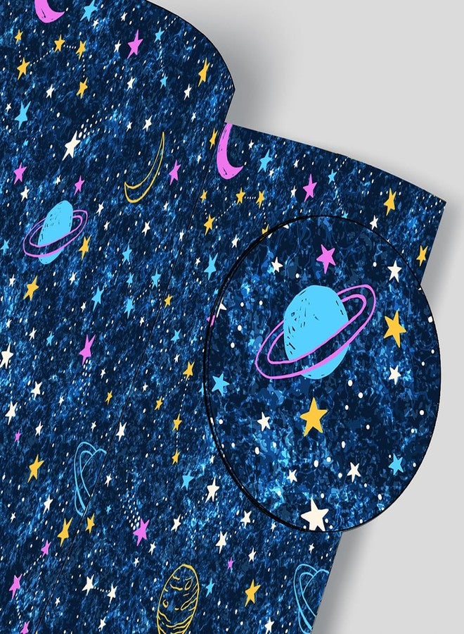 GLOW4U Sky Star Starry Night Peel and Stick Wallpaper for Kids Boys Girls Nursery Room Wall Decor Ceiling Contact Paper Galaxy Mural 17.7X117 Inches - Image 3
